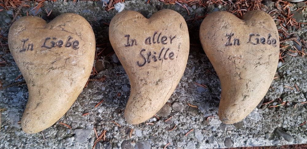 3er SET, Steingut Herzen Kaufen auf Ricardo