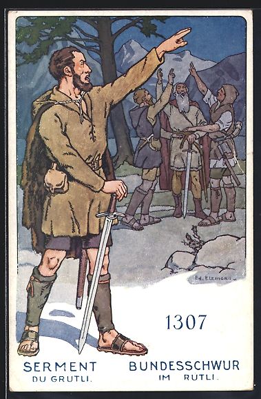 Photos, Lettres & Cartes p.: sign. Ed. Elzingre: 1307 Serment du Grut – D'occasion à Berlin par bartko-reher