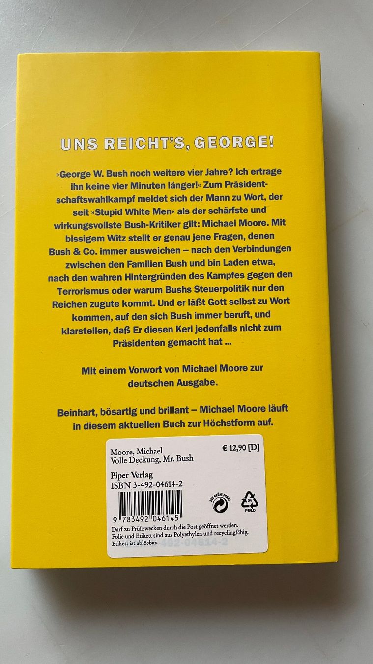 Libri: Michael Moore - Volle Deckung Mr. Bush – Usato da Glattfelden venduto da cybermaxx 1