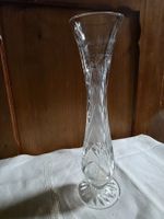schwere robuste Kristall Glas Vase schmal 29 cm