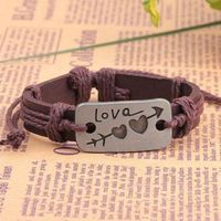 cooles Lederarmband Love, Armband, Schmuck