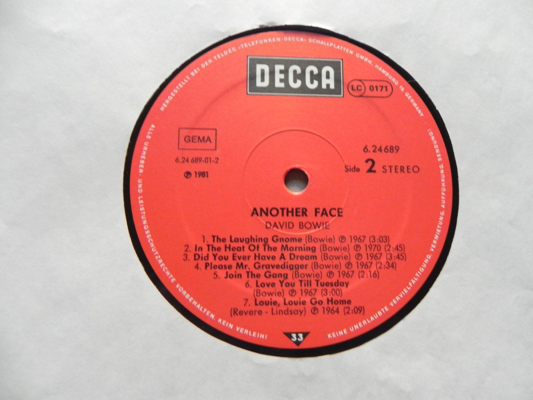 Dischi in vinile: LP Rock Pop Kult Sänger David Bowie 1981 Another Face – Usato da Siebnen venduto da krimsie 4