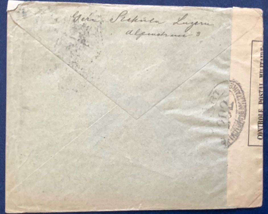 Tutti i francobolli: 1916 Zensur Brief Luzern - Baltimore – Usato da Liestal venduto da Pep3 1