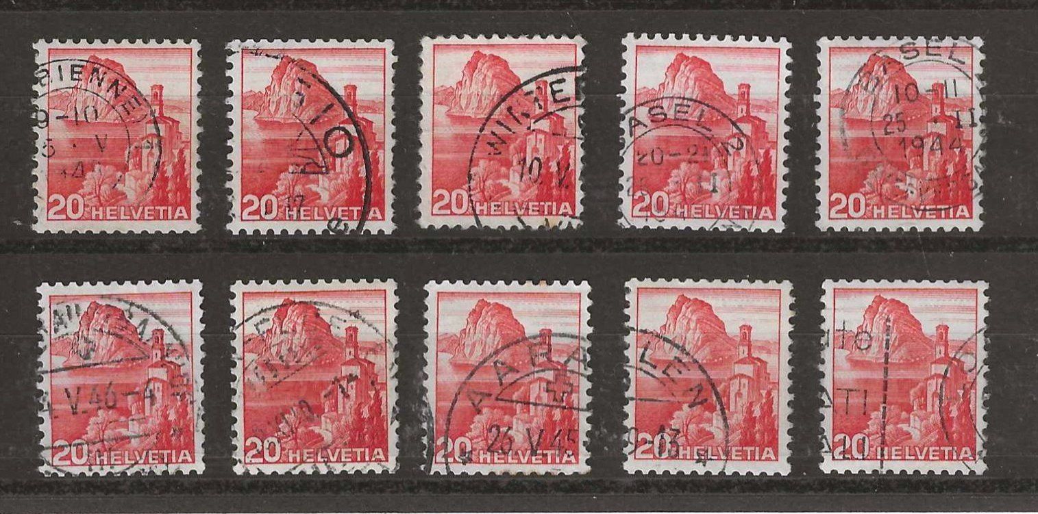 Tutti i francobolli: Rollenmarke Nr. 215yRM Nummern A - K – Usato da Gümligen venduto da Geniusbuy 1