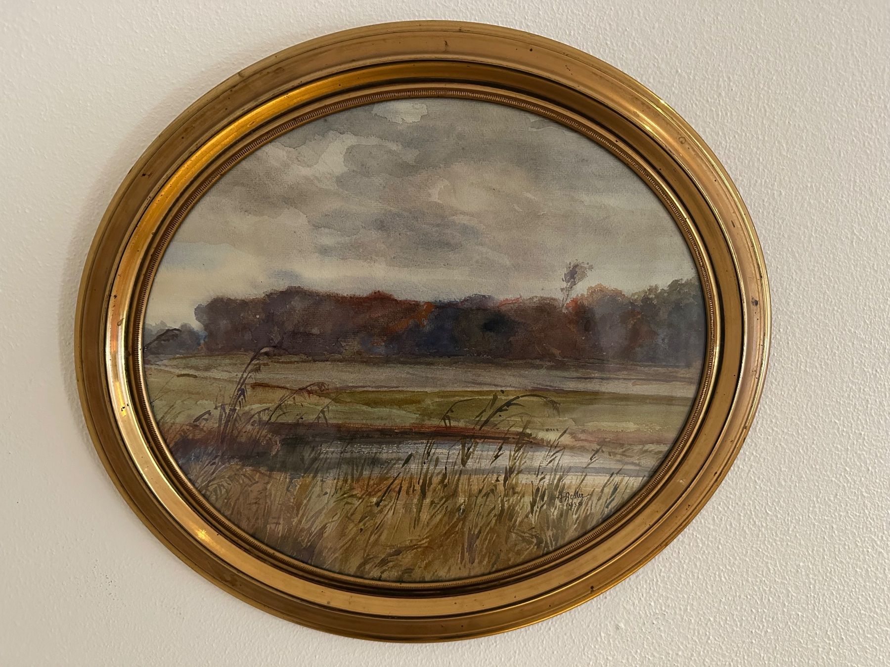 Dipinti: Friedrich Boller - Seelandschaft - Aquarell - 1930 – Usato da Basel venduto da talktom