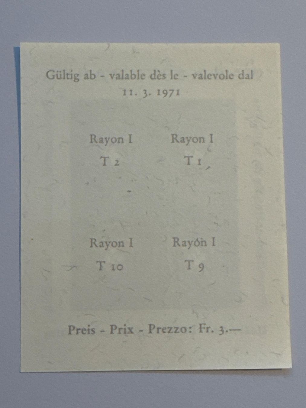 Tutti i francobolli: 1971 NABA Basel, ET-Stempel – Usato da Küssnacht am Rigi venduto da POSTOMASTER 1