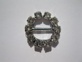 2 Verbinder mit Strass rund