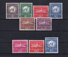SUISSE 1955-1959 ONU Sujets symboliques 22-30