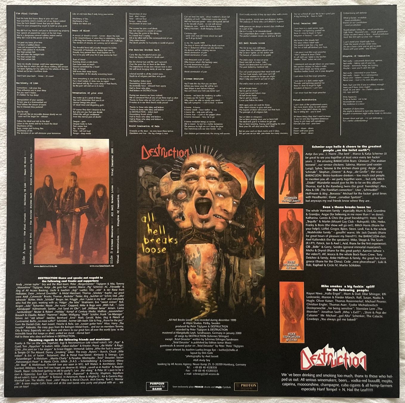 Dischi in vinile: Destruction - All Hell Breaks Loose - LP - 2000  First Press – Usato da Uster venduto da Zardodel 7