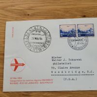 Luftpost Swissair S.Paulo Zürich Woodbridge N.J USA