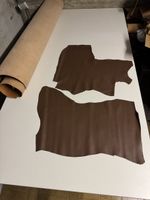Lederstücke braun Set 2/ schafsleder 