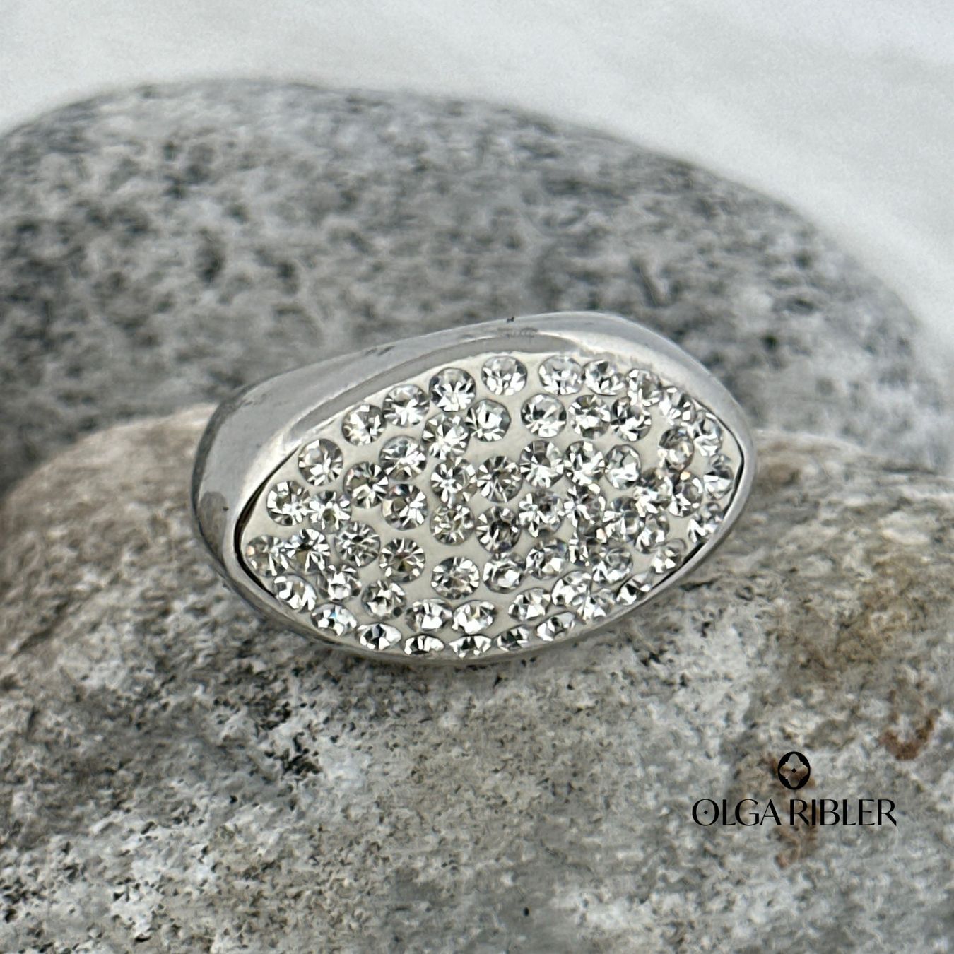 Olga Ribler Anelli: Edelstahl  Ring mit Zirkonia Ringgrösse 48 – Nuovo (secondo la descrizione) da Luzern venduto da Schmuckoutlet 3