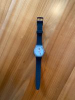 Swatch Armbanduhr Modell 125 gebraucht in blau rot
