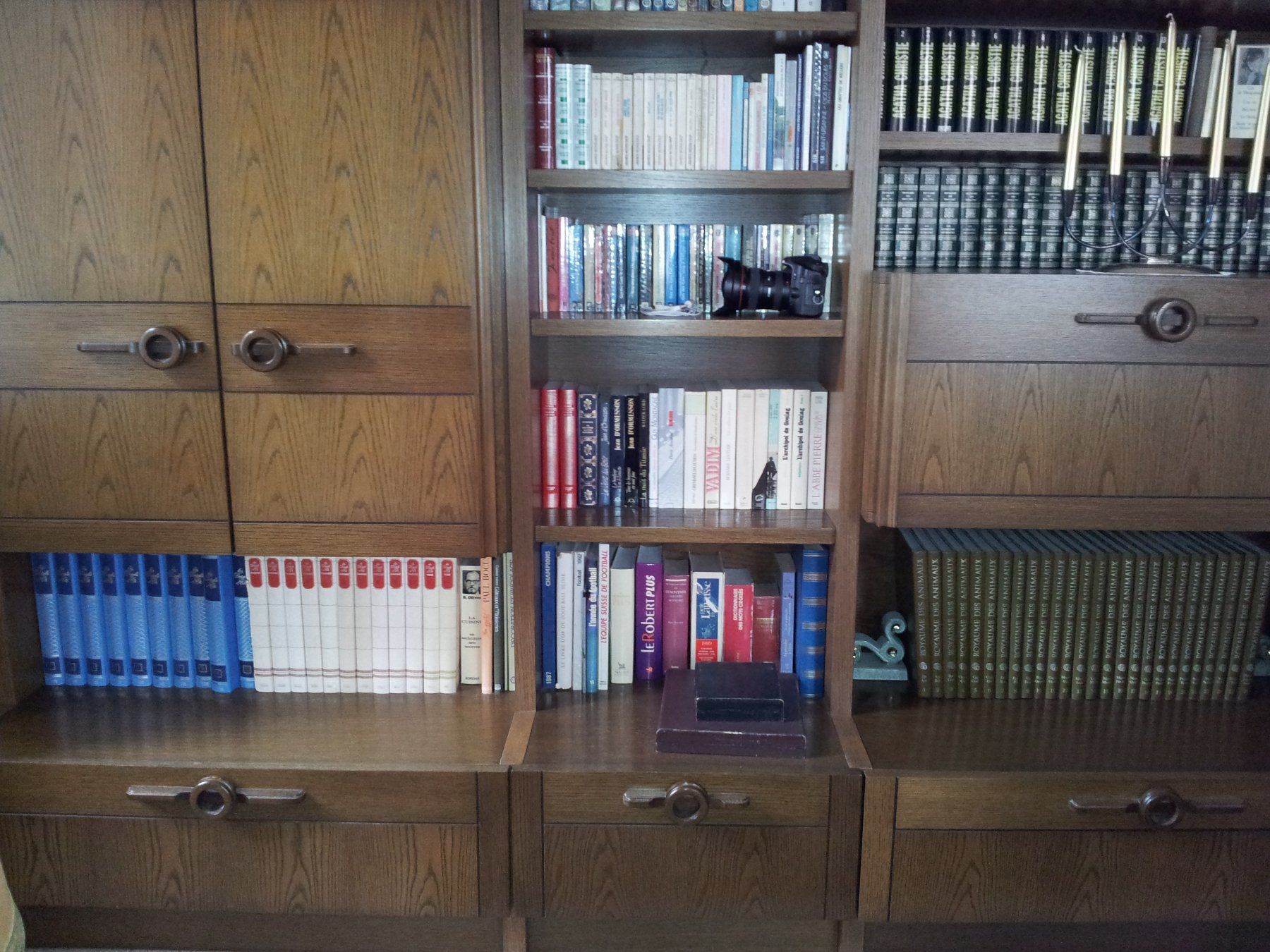 Scaffali: Meuble bibliothèque de salon en chêne – Usato da Fontenais venduto da Aube-sauvage.2 2