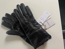 Neue, schwarze Conbipel Lederhandschuhe, warm gefüttert!