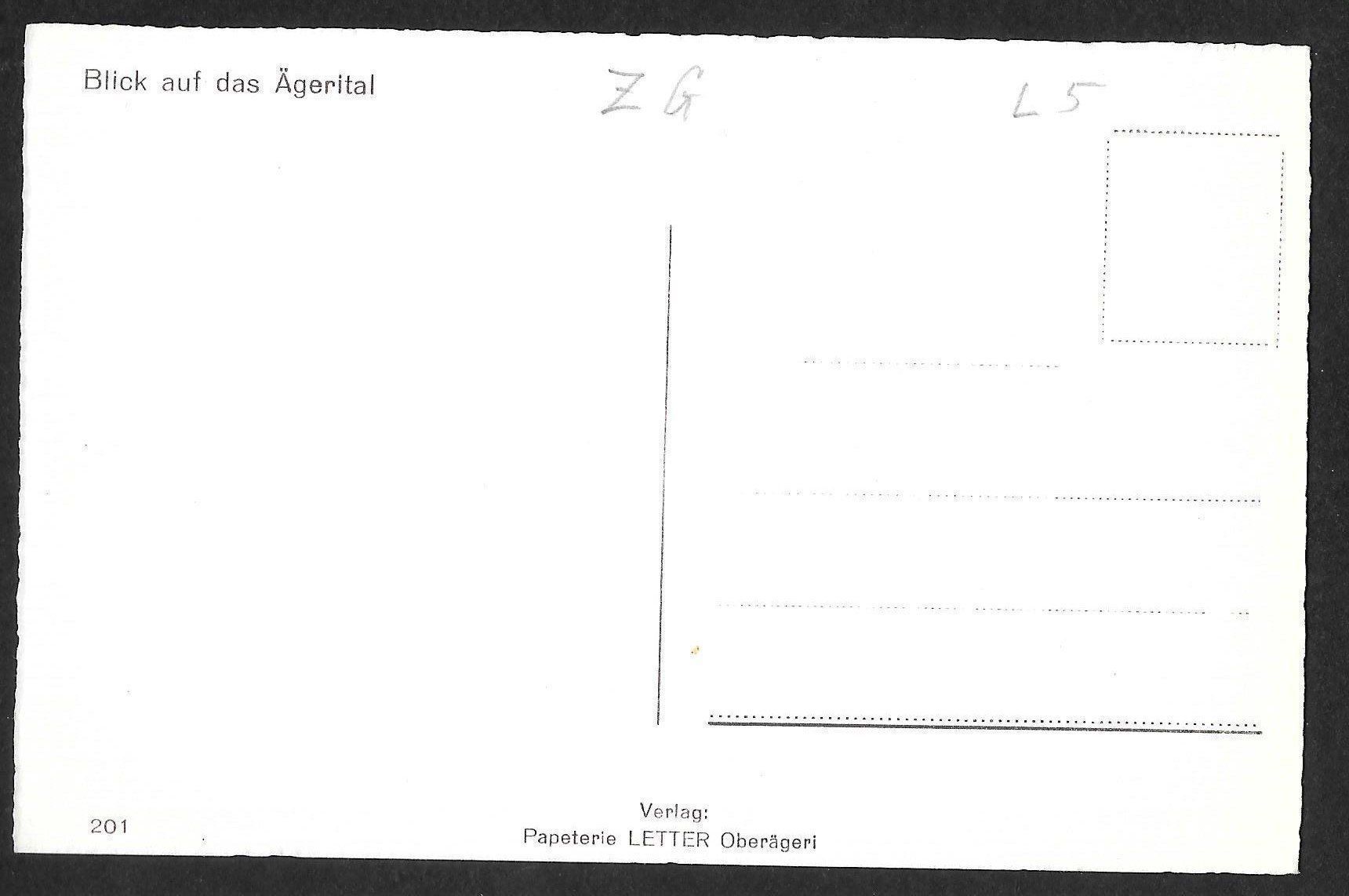 Cartoline postali: Blick auf das Ägerital mit Zugersee – Usato da Olten venduto da clotaldi 1