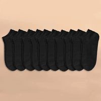 10 Paar Sneaker Socken schwarz Einheitsgrösse neu