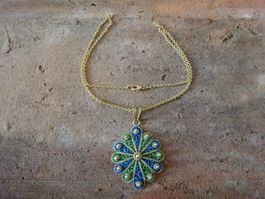 Kette Filigran Emaille / 800 S vg.