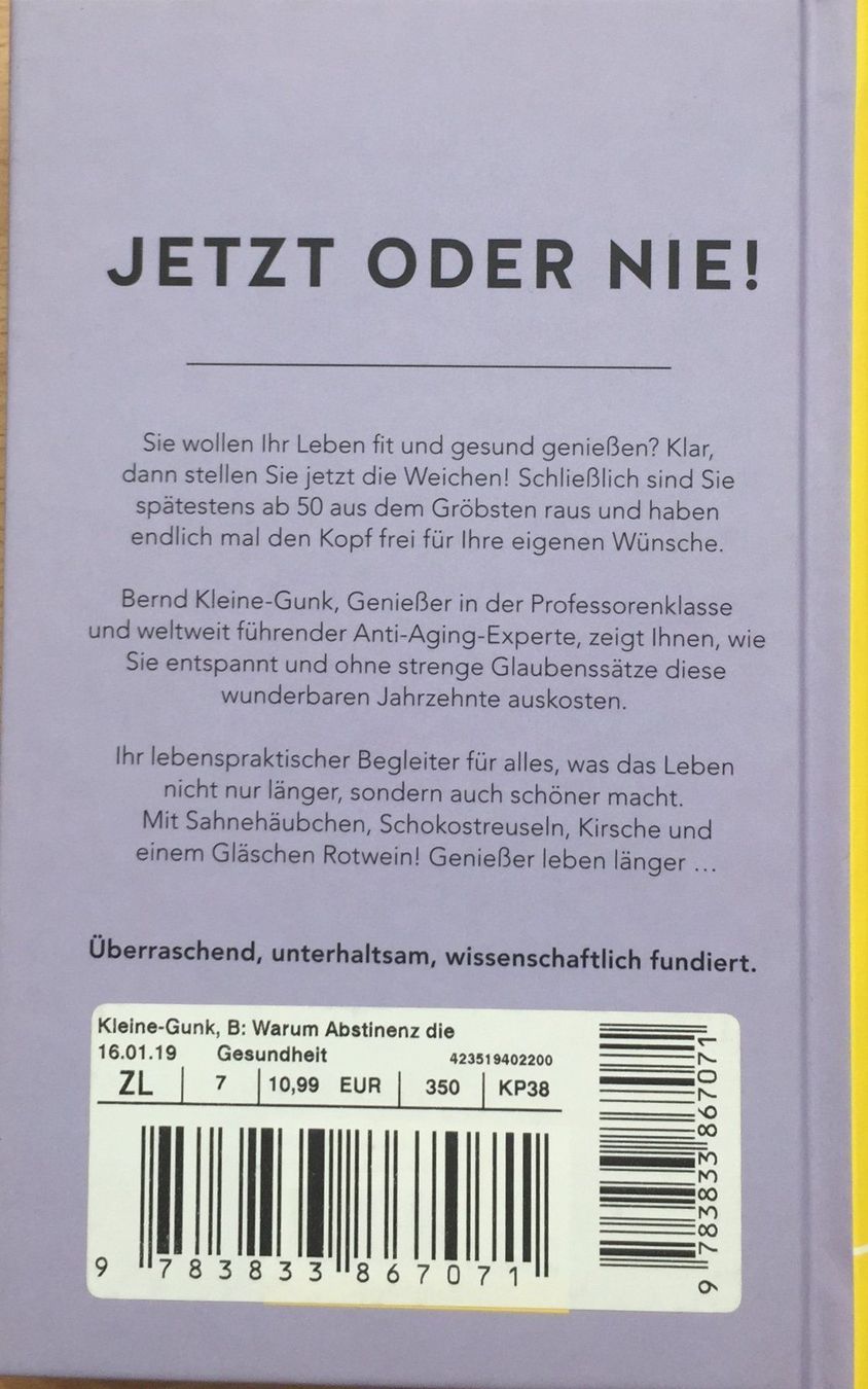 Libri: Buch - Warum Abstinenz die Gesundheit .. – Usato da Leimbach TG venduto da manu-tg 1