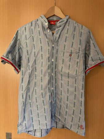 Trachtenhemd efbe blau Edelweiss Grösse 37/38 gebraucht