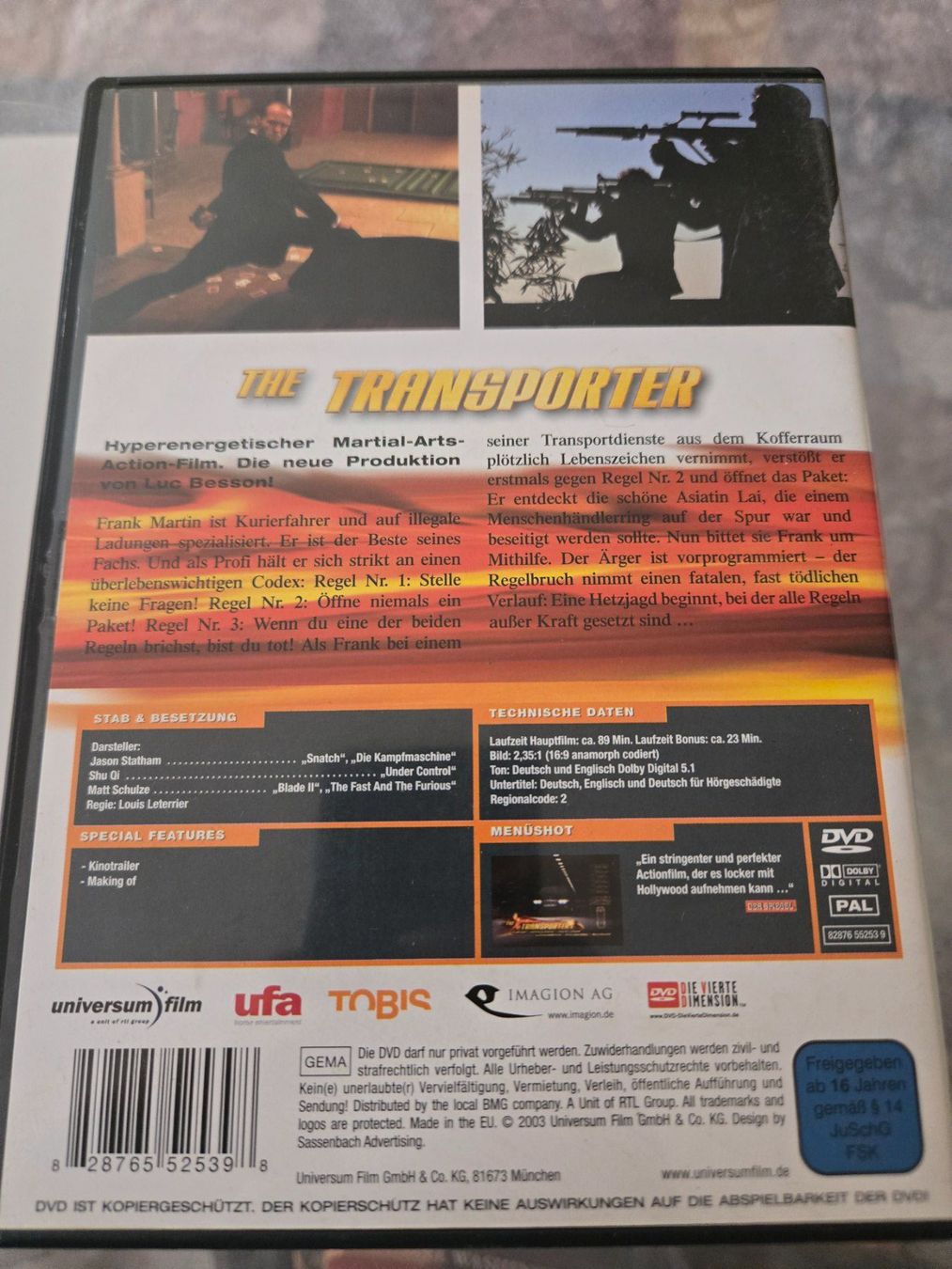 Tutti i DVDs: The Transporter DVD – Usato da Bussigny venduto da Kfdlt 1