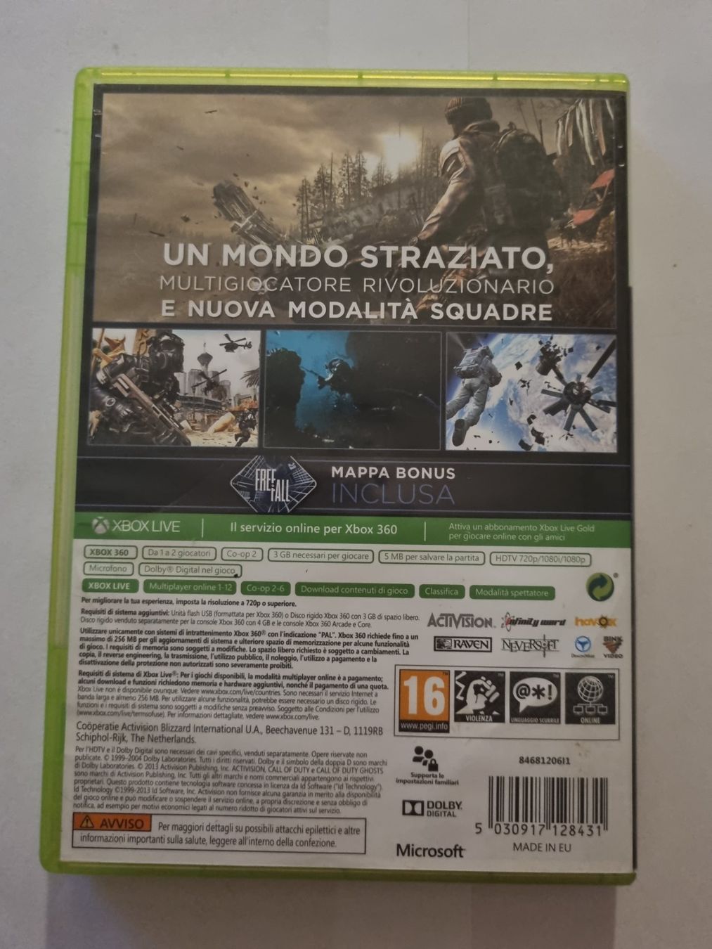 Microsoft Giochi: Call of Duty Ghosts Xbox360 – Usato da Pollegio venduto da Isaiaaaa96 1