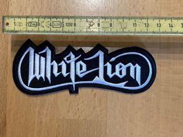White Lion Patch Sticker Aufnäher Metal Rock Band
