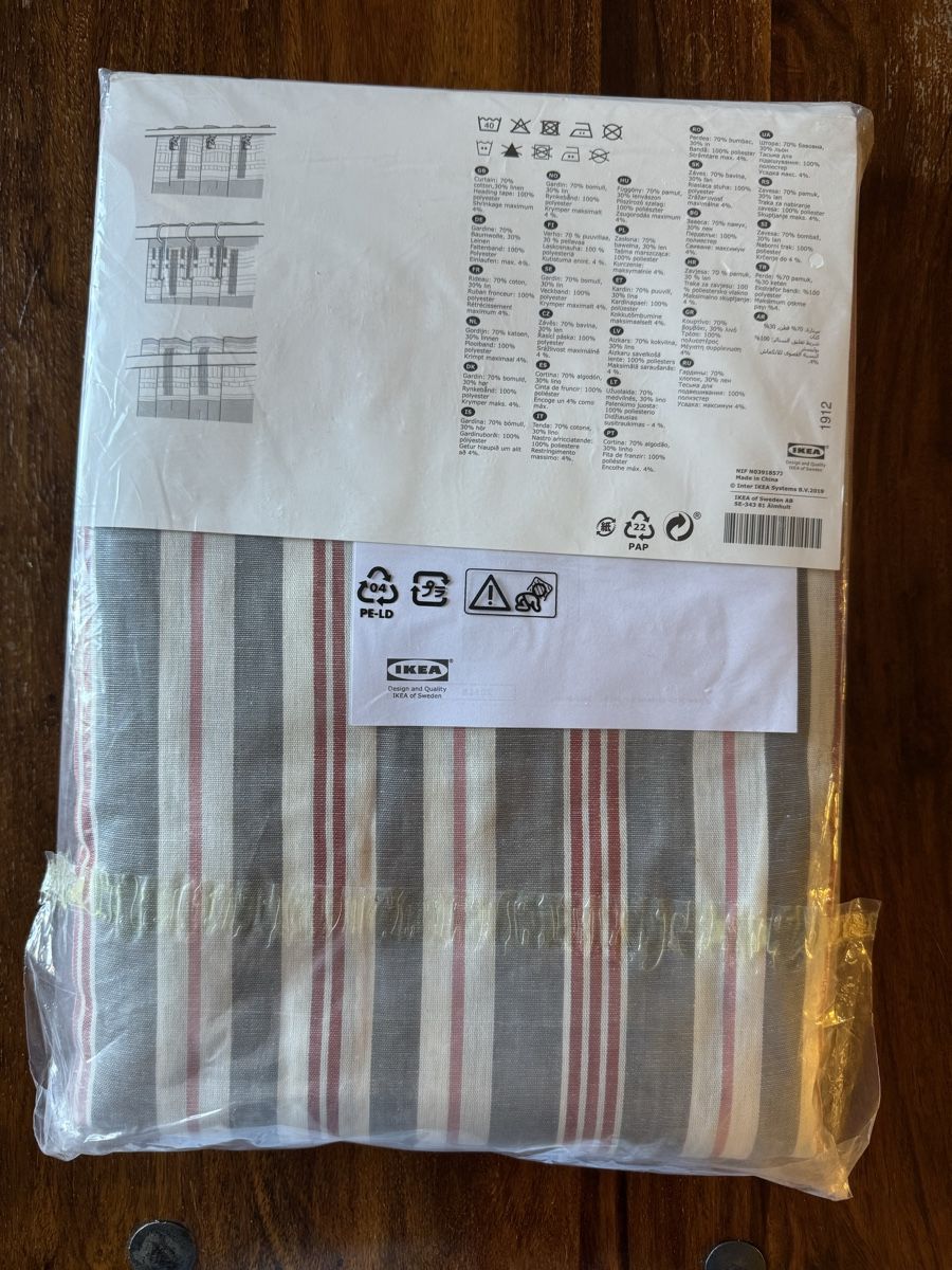 Ikea Tende: Vorhänge Neu , Grau Weiss Rot – Nuovo e nell'imballaggio originale da Dietikon venduto da AndreaSch01 1
