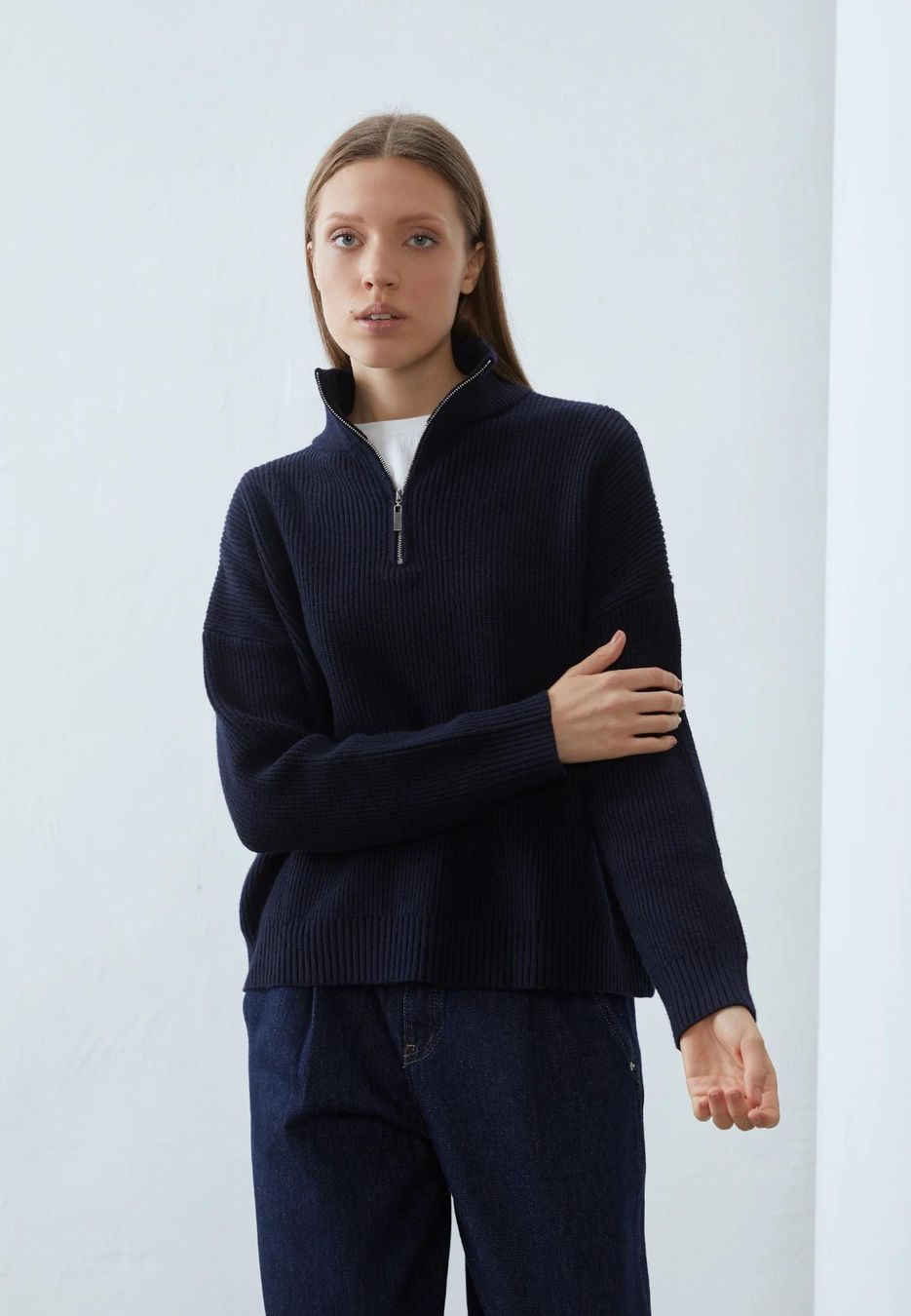 Anna Field Maglioni & Felpe: Rollkragenpullover Turtleneck in schwarz Half-zip – Usato da Zürich venduto da ole_8rwr 4
