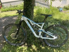 Mountainbike Wheeler Grösse 17 Zoll Fullsuspension weiss/bla