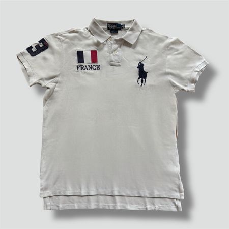 Polo Ralph Lauren France white poloshirt 90s vintage