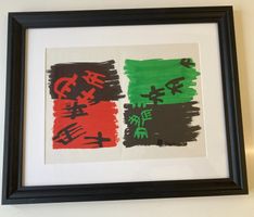 Giuseppe Capogrossi , lithographie originale. Centerfold.