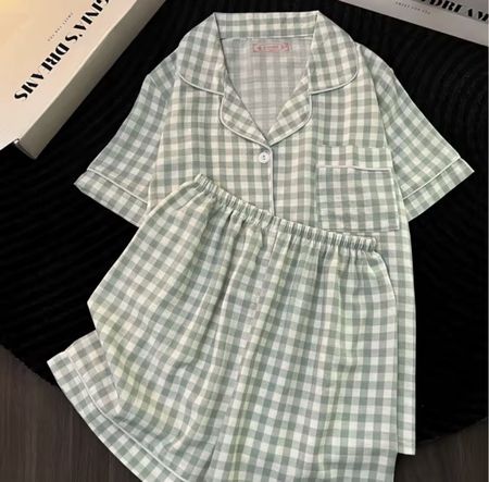 Pyjamaset kariert kurz Grösse S NEU