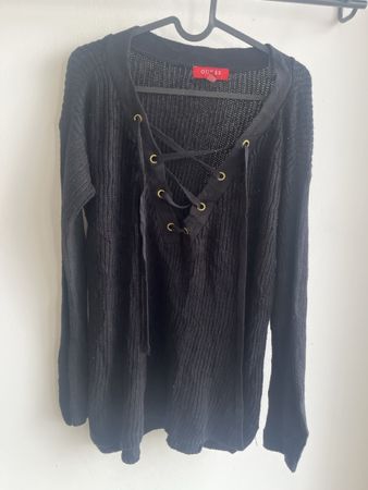 GUESS Damen Strickpullover – Schwarz – Grösse M
