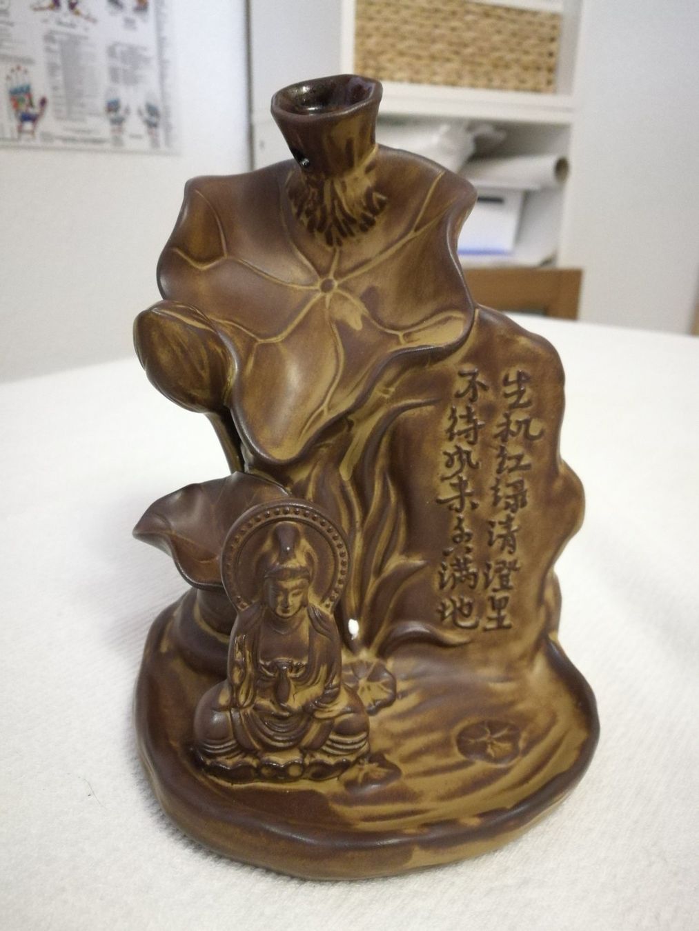 Tutte le decorazioni: Buddha Räuchergefäss Lotus, mit Wasserfall-Rauch – Nuovo e nell'imballaggio originale da Oberglatt ZH venduto da JulFul 3