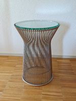 Warren Platner Style Beistelltisch  Edelstahl & Glas