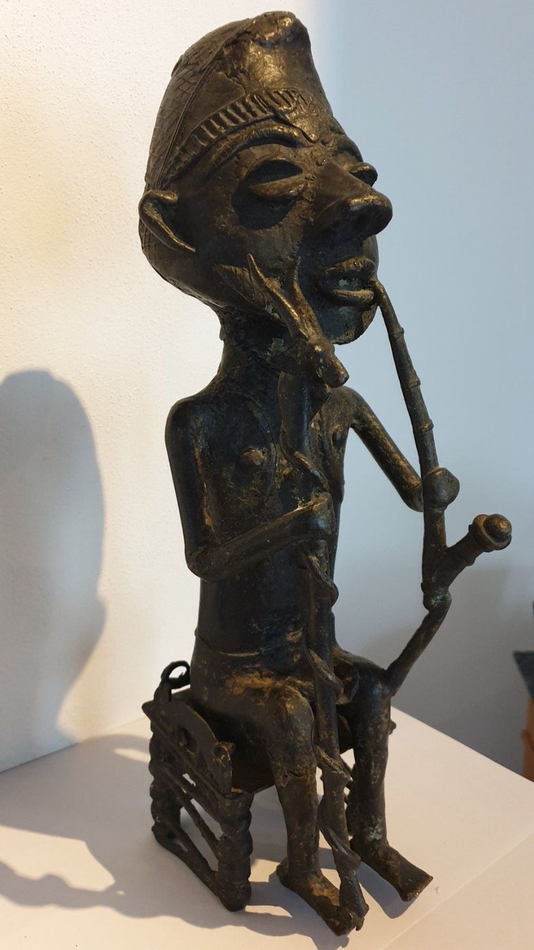 Skulpturen & Statuen: Königspaar. Benin. Nigeria. Bronze. – Gebraucht aus Goldach von armando_r 3