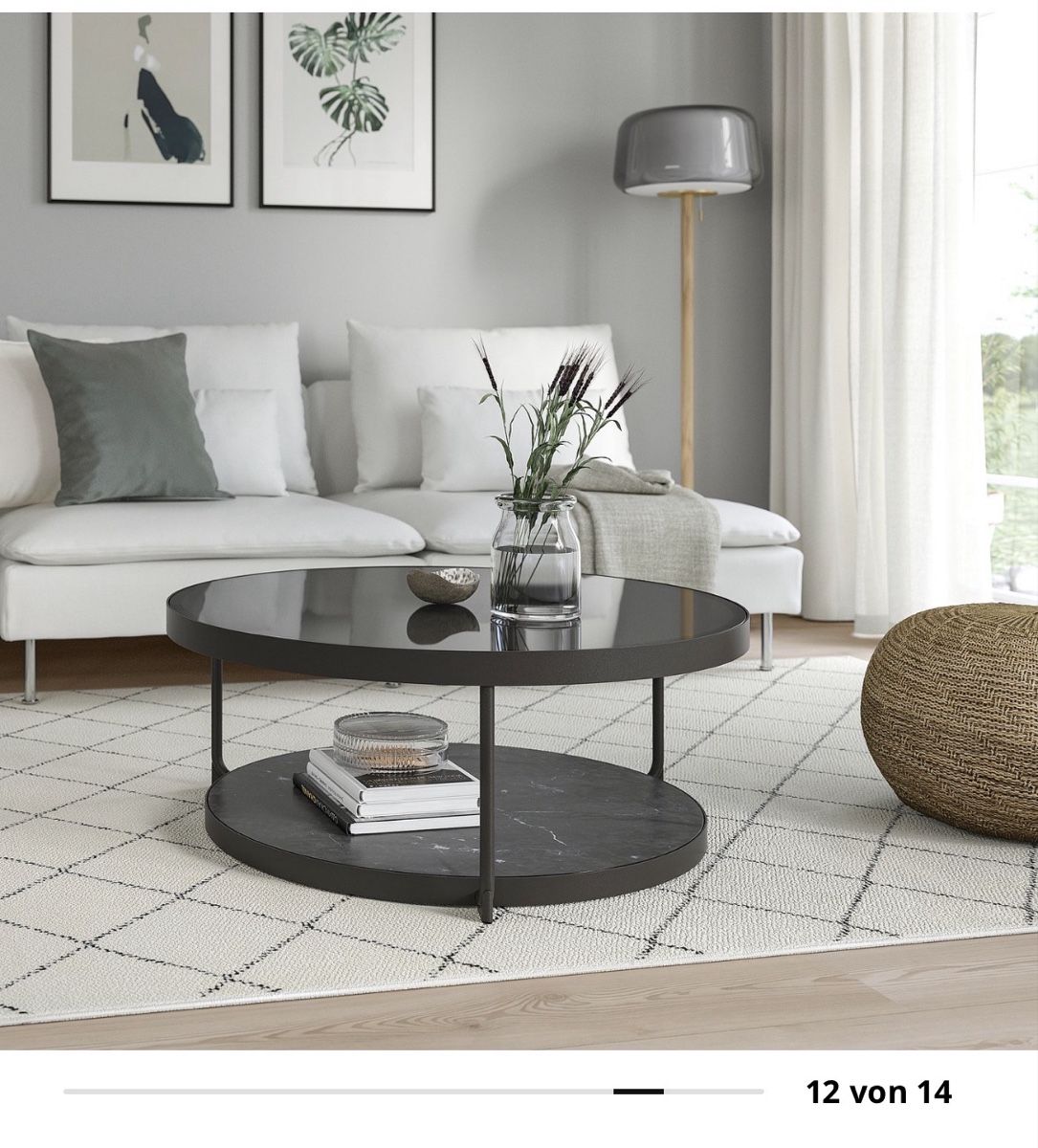 Ikea Tavoli: FRÖTORP Couchtisch, anthrazit marmoriert/schwarz Glas – Usato da Zürich venduto da ale_55s9 3