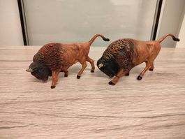 Zoo Tiere Büffel Afrika Elastolin Linol Spielzeugfigur Antik