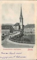 Karte Zürich (Fraumünsterkirche u. altes Kaufhaus 1900