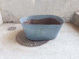 Gelte Zinkwanne Zuber Zeine Antik Shabby Boho Landhaus