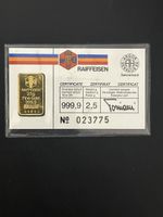 Goldbarren 2.5 g Reiffeisen Bank