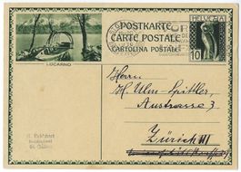 1930 Bildpostkarte Nr. 122-018 LOCARNO gestempelt St. Gallen