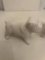 Salz&Pfeffer Set Bulldoggen Weiss, Keramik, Vintage Look
