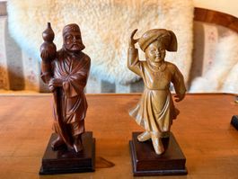 Skulptur des Unsterblichen Li Tieguai & lächelndes Kind