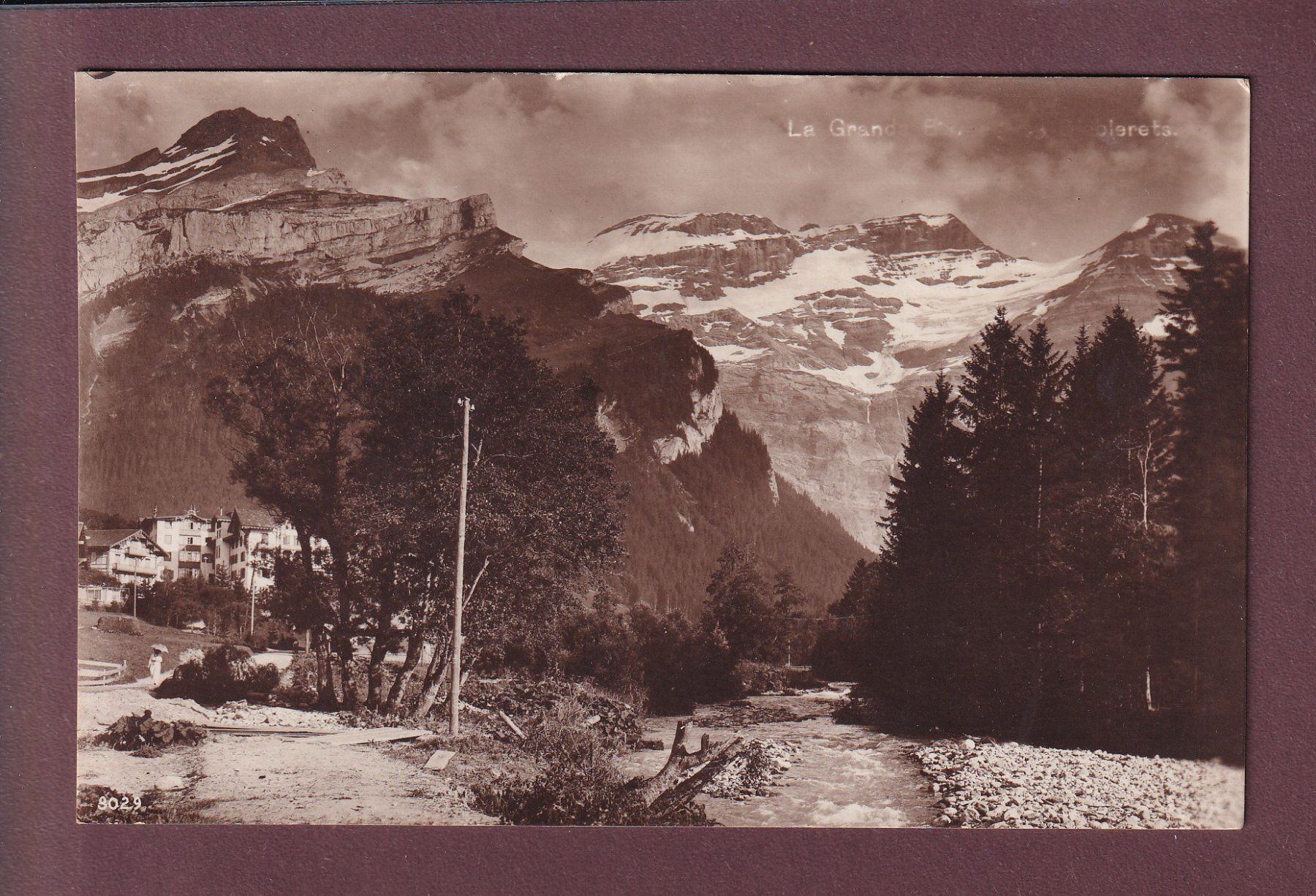 Ansichtskarten: LES DIABLERETS - Grande Eau - 1923 – Gebraucht aus Pully von nicecards