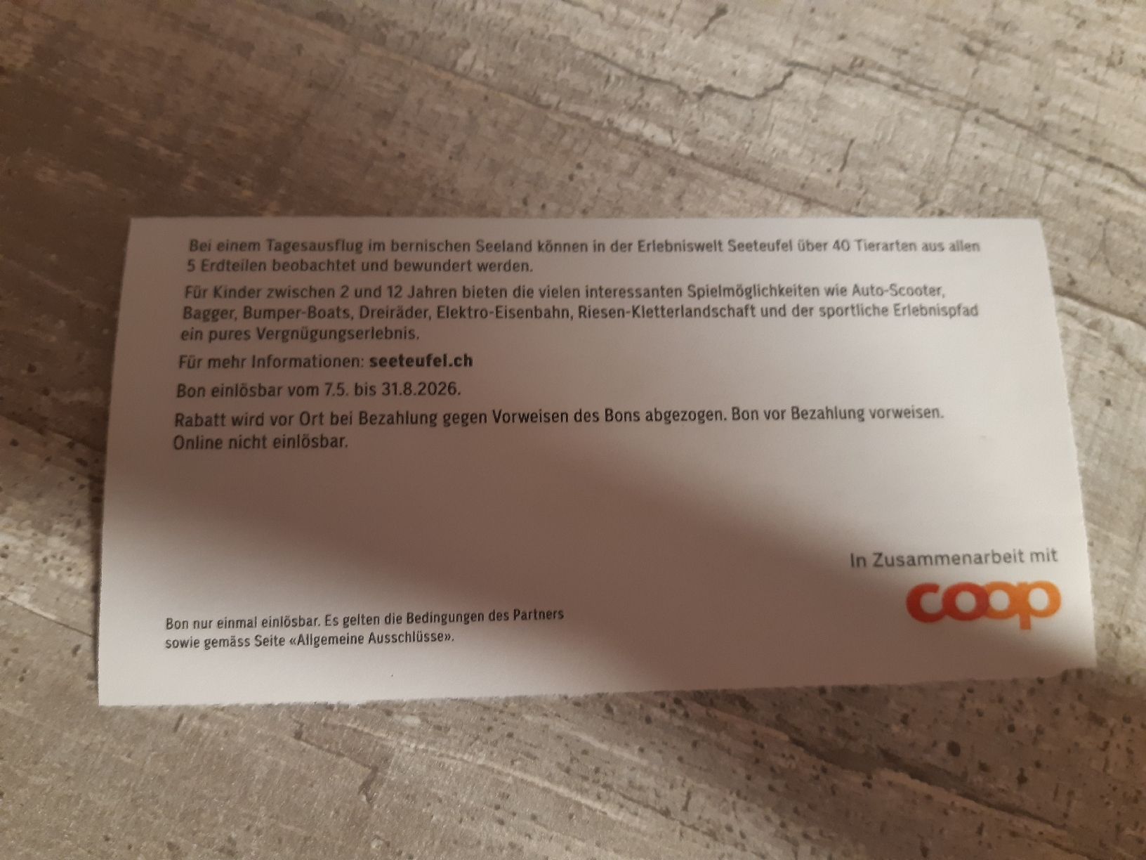 Buoni: 30% kindereintritt seeteufel – Nuovo (secondo la descrizione) da Toffen venduto da Gwunderegge77 1
