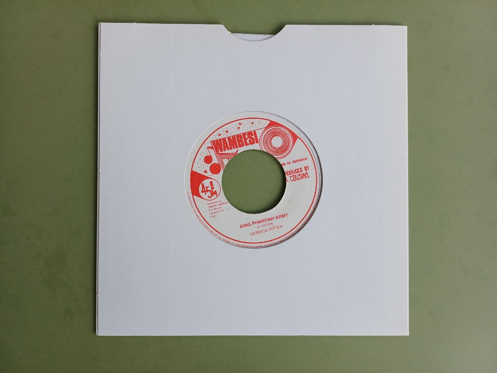 Dischi in vinile: Derrick Pitter "King Pharoah Army" 45t – Usato da Begnins venduto da Drastic-Sound 1