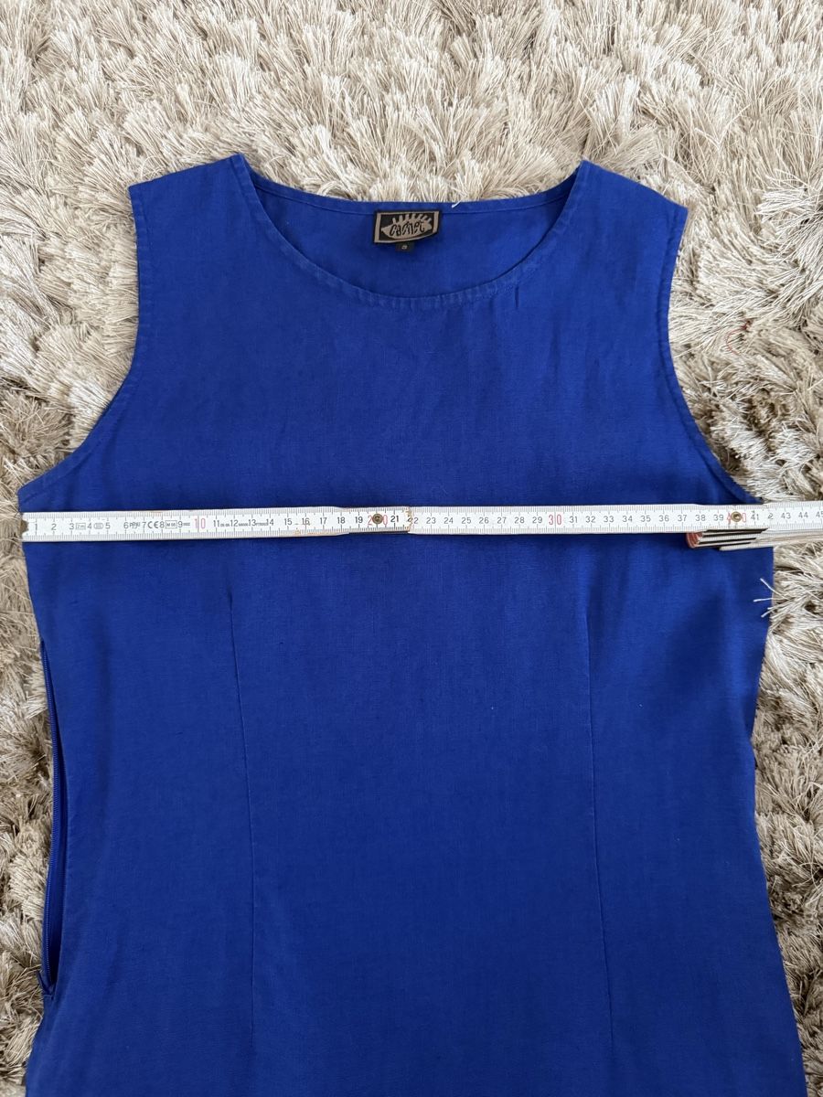Vestiti: Leinen Kleid mit Hemd, blau Gr S – Usato da Basel venduto da Ksjusha 6