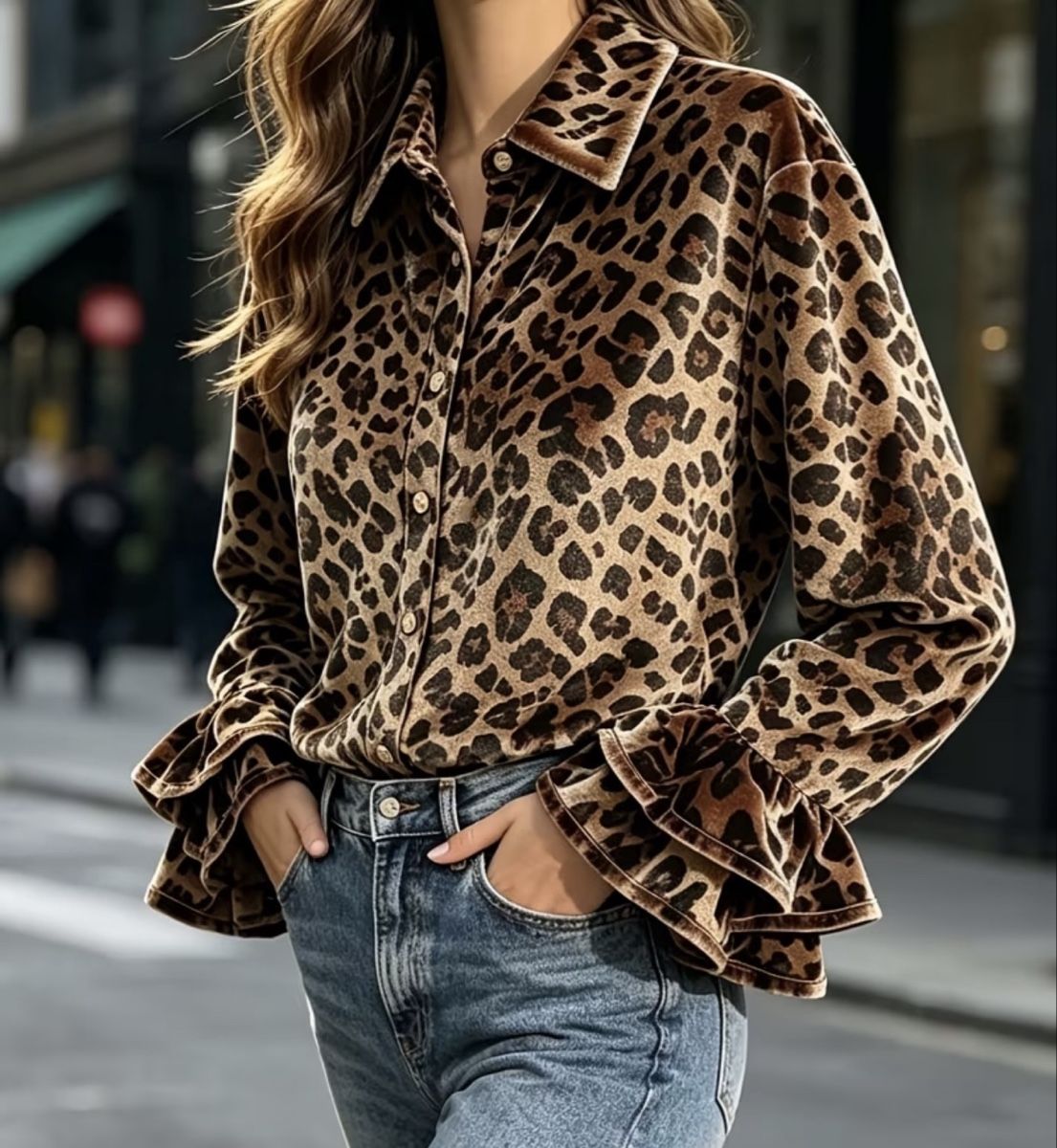 Camicette: Glamour Camicia Velluto Leopardato-tgL- nuova – Nuovo e nell'imballaggio originale da Gordevio venduto da LanaZimm 7